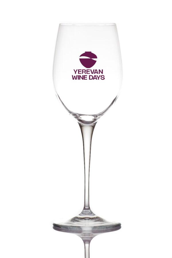 Branded wine glass